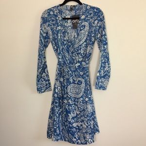NWT!  Orb Life 3/4 sleeve paisley wrap dress